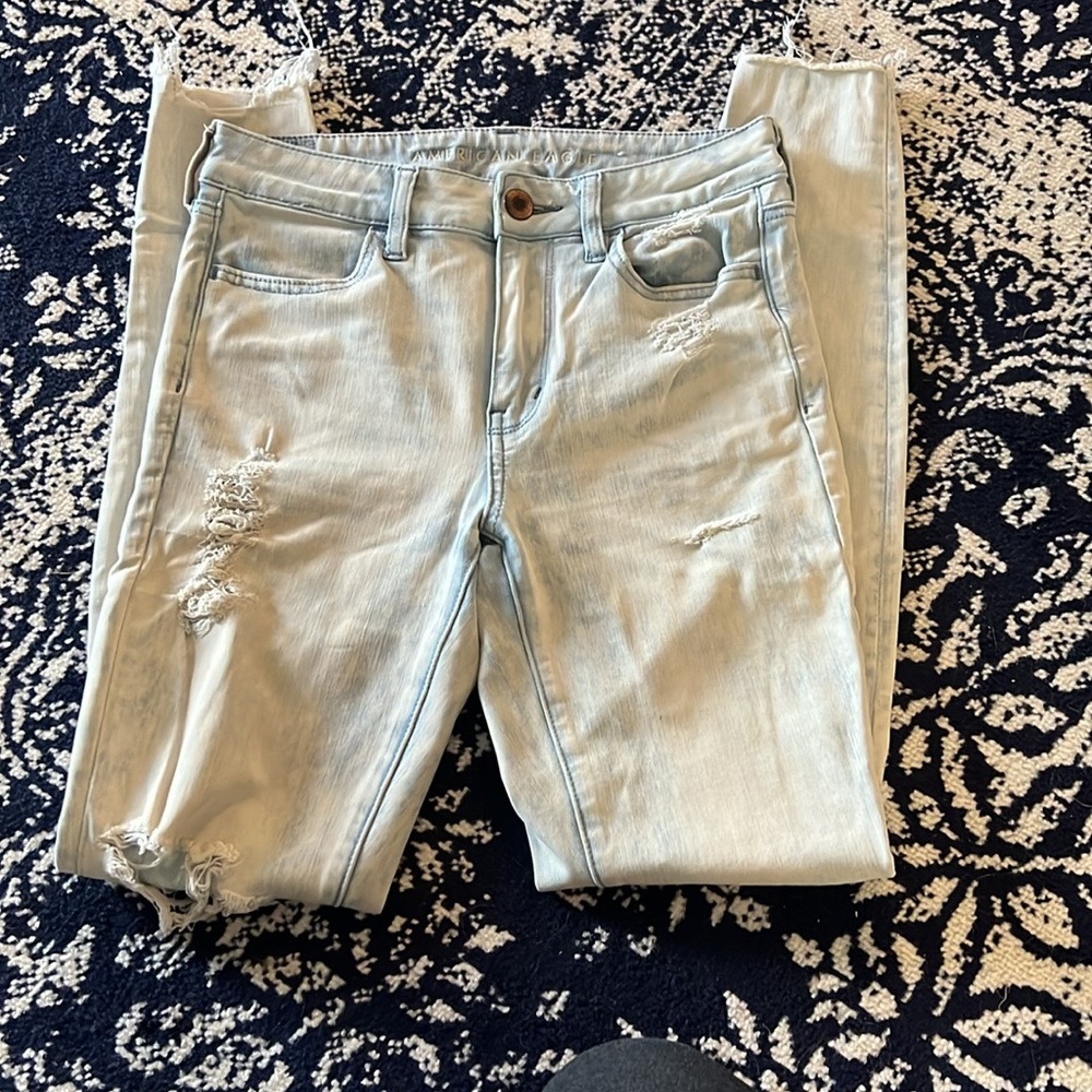 American Eagle 360 Next Level Stretch Acid Wash Jeggins